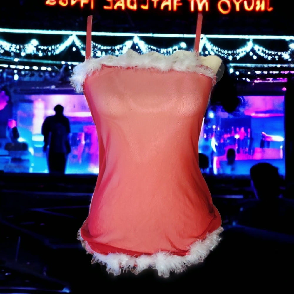 Music Leg Mrs Claus Warms Up The North Pole Lingerie Dance Costume Hot! Sz S